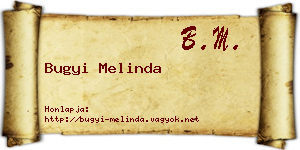 Bugyi Melinda névjegykártya