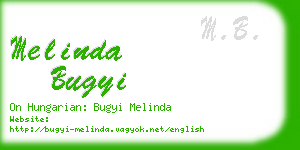 melinda bugyi business card